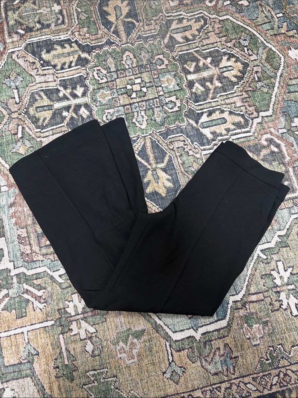 Sandro Pintuck Detail Trousers in Black